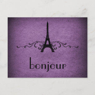 Carte Postale vintage, Violet