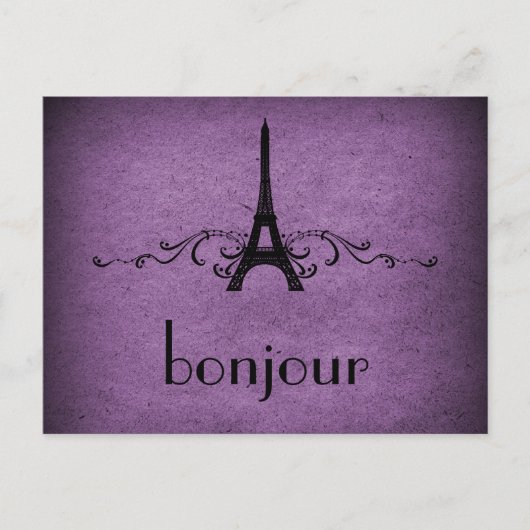 Carte Postale vintage, Violet (Devant)