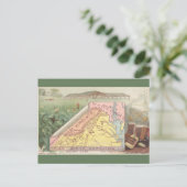 Carte Postale Vintage Virginia Map (Debout devant)