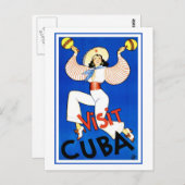 Carte Postale Vintage - Visiter Cuba (Devant / Derrière)
