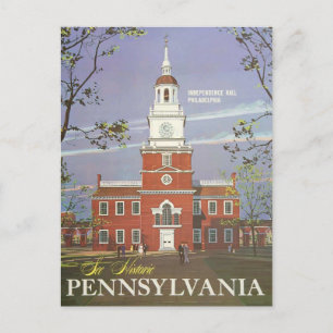 Carte Postale Vintage Voir Historic Pennsylvania USA Travel Post