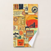 Carte postale Vintage voyage (Serviette à main)