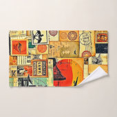 Carte postale Vintage voyage (Serviette à main)