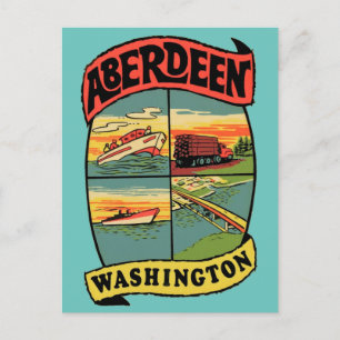 Carte postale Vintage voyage Aberdeen Washington