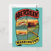 Carte postale Vintage voyage Aberdeen Washington (Devant / Derrière)