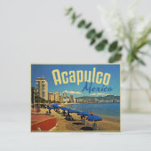 Carte Postale Vintage voyage Acapulco Mexique (Debout devant)