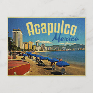 Carte Postale Vintage voyage Acapulco Mexique