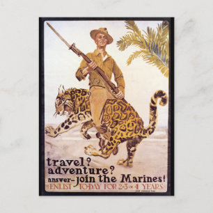 Carte Postale Vintage voyage Adventure Rejoignez l'affiche des M