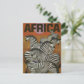 Carte postale Vintage voyage Afrique Zebra (Debout devant)