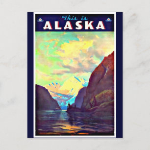 Carte postale Vintage voyage-Alaska
