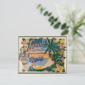 Carte postale Vintage voyage Aloha Hawaii (Debout devant)