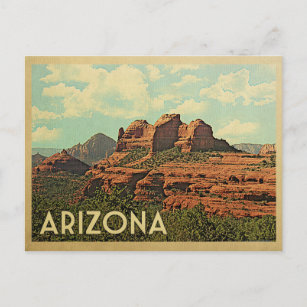 Carte Postale Vintage voyage Arizona Red Rocks