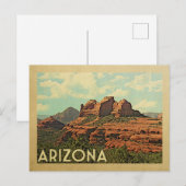 Carte Postale Vintage voyage Arizona Red Rocks (Devant / Derrière)