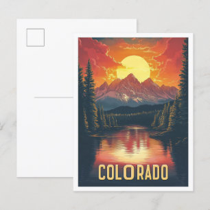 Carte Postale Vintage voyage artistique du Colorado USA
