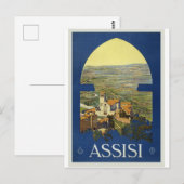 Carte postale Vintage voyage Assisi Italie (Devant / Derrière)