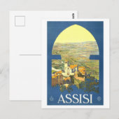 Carte postale Vintage voyage Assisi Italie (Devant / Derrière)