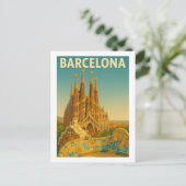 Carte postale Vintage voyage Barcelone Espagne (Debout devant)