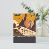 Carte postale Vintage voyage Bateau & Avions (Debout devant)