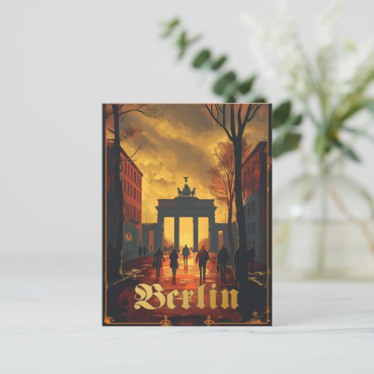 Carte Postale Vintage voyage Berlin, Allemagne (Debout devant)
