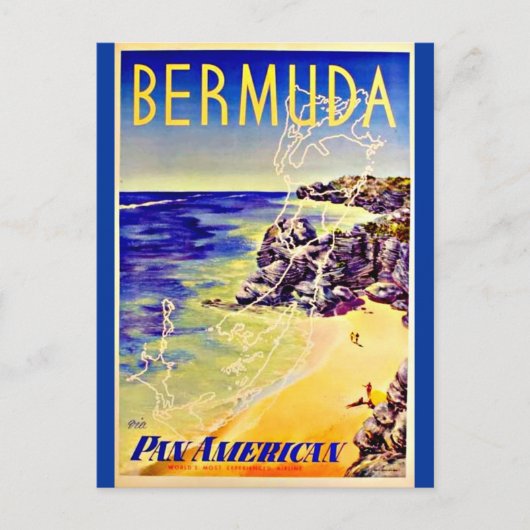 Carte postale Vintage voyage-Bermudes (Devant)