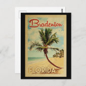 Carte Postale Vintage voyage Bradenton Palm Tree (Devant / Derrière)