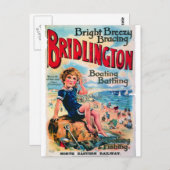 Carte postale Vintage voyage Bridlington England (Devant / Derrière)