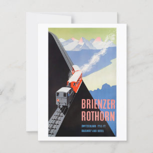 Carte postale Vintage voyage Brienzer Rothorn