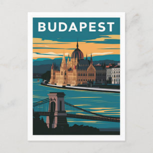 Carte Postale Vintage voyage Budapest Hongrie
