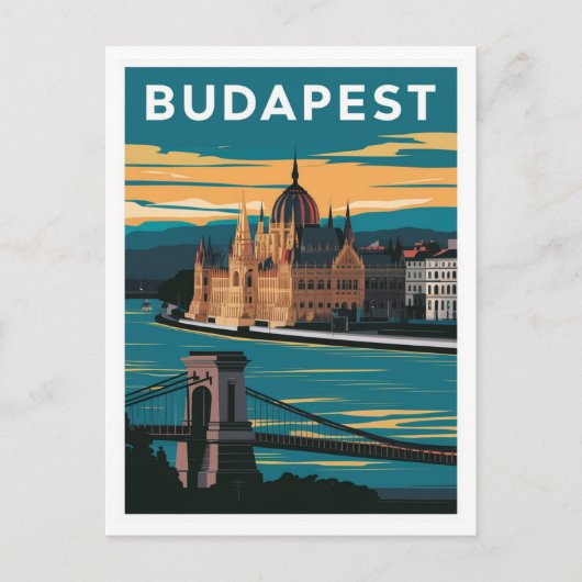 Carte Postale Vintage voyage Budapest Hongrie (Devant)