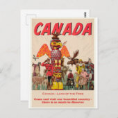 Carte postale Vintage voyage Canada (Devant / Derrière)