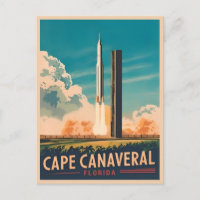 Vintage voyage Cape Canaveral Florida Retro Pittor