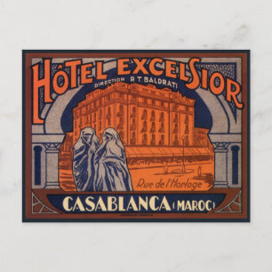 Carte Postale Vintage voyage, Casablanca au Maroc, Afrique