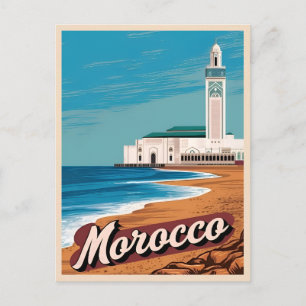 Carte Postale Vintage voyage Casablanca Maroc Rétro Pittoresque