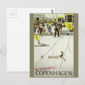 Carte Postale Vintage voyage Copenhague Danemark (Devant / Derrière)