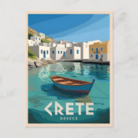 Vintage voyage Crète Grèce Rétro Pittoresque