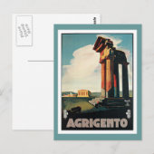 Carte Postale Vintage voyage d'Agrigento Italie (Devant / Derrière)