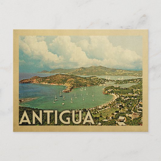 Carte Postale Vintage voyage d'Antigua (Devant)