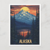 Carte Postale Vintage voyage d'art Alaska USA (Devant)