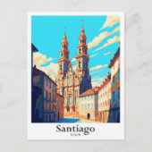 Carte Postale Vintage voyage d'art Santiago Espagne (Devant)