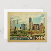 Carte Postale Vintage voyage d'Austin Texas (Devant / Derrière)