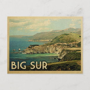 Carte Postale Vintage voyage de Big Sur Californie