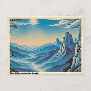 Carte Postale Vintage voyage de Blue Ridge Mountain Georgia