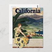 Carte postale Vintage voyage de Californie (Devant / Derrière)