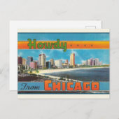 Carte postale Vintage voyage de Chicago (Devant / Derrière)