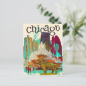 Carte postale Vintage voyage de Chicago (Debout devant)