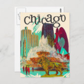 Carte postale Vintage voyage de Chicago (Devant / Derrière)