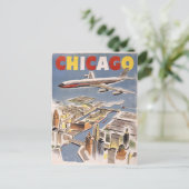 Carte Postale Vintage voyage de Chicago (Debout devant)