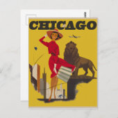 Carte postale Vintage voyage de Chicago (Devant / Derrière)