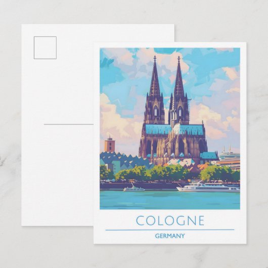 Carte Postale Vintage voyage de Cologne Allemagne (Devant / Derrière)
