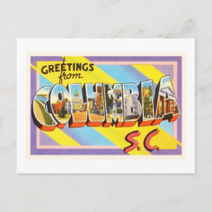 Carte postale Vintage voyage de Columbia South Car
